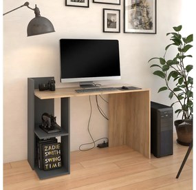 PC stolík Alamein (dub artisan + grafit) . Vlastná spoľahlivá doprava až k Vám domov. 1116231