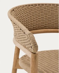 Drevené záhradné kreslo v prírodnej farbe Arinella – Kave Home