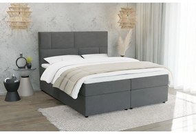 Sivá boxspring posteľ s úložným priestorom 140x200 cm Lola – Ropez