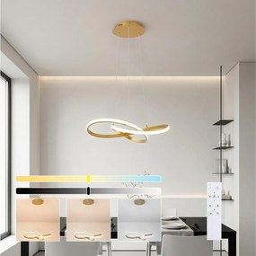 BRILAGI - LED stmievateľný luster na lanku INFINITY LED/55W/230V 50x50 cm zlatý + DO