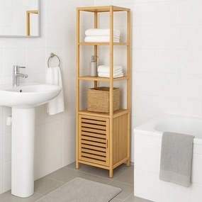 Bambusový kúpeľňový regál v prírodnej farbe 35x140 cm Auren – Bonami Essentials
