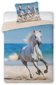 FARO obliečky Biely kôň 140x200+70x90