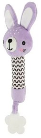 Pískátko / hryzátko babyted Zajačik plyš 25 cm, fialová