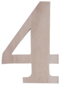 Číslo dom.drevene c.4 18cm
