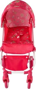 Športový kočík pre bábiky, červený