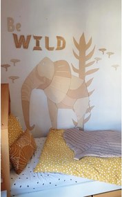 Drevená nástenná dekorácia Slon – safari v detskej izby S