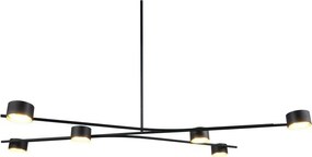 Čierne kovové závesné svietidlo Coda – Trio Select