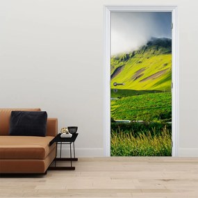 Fototapeta na dvere - Horská krajina (95x205cm)