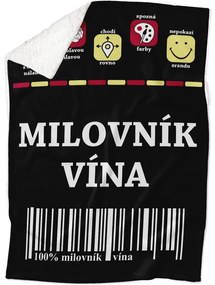 Deka 100% Milovník vína (Podšitie baránkom: ÁNO)