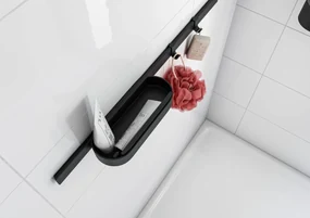 Hansgrohe WallStoris, sada do sprchy, čierna matná, HAN-27967670
