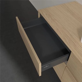 VILLEROY &amp; BOCH Collaro závesná skrinka pod umývadlo na dosku (umývadlo vpravo), 4 zásuvky, s LED osvetlením, 1200 x 500 x 548 mm, Nordic Oak, C072B0VJ