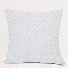 Biante Detská obliečka na vankúš Minky 3D bodky MKP-025 Svetlo sivá 50 x 70 cm