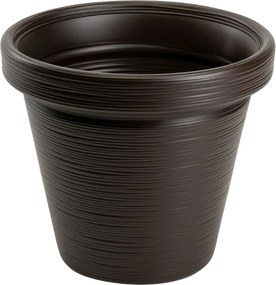 PLASTOVÝ KVETINÁČ SRTIA RIFLO 39X34 CM TMAVOHNEDÁ