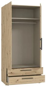 Šatníková skriňa MARO 100x213 cm dub artisan