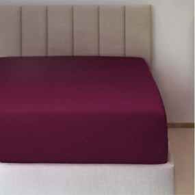 Polášek Jersey plachta s elastanom - Vínová | 90 x 200 cm