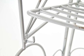 Kovová polica regál Irm - Biela antik