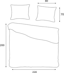 BAVLNENÉ OBLIEČKY COTTONLOVE 200X220 CM, 2KS 70X80 CM VZOROVANÉ