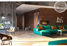 InFire - Rohový BIO krb 110x45 cm 3kW čierna