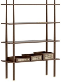 Hnedý modulárny policový systém v dekore duba 110x148 cm Stories - UMAGE