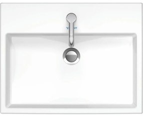 DURAVIT Vero Air umývadlo do nábytku s otvorom, bez prepadu, spodná strana brúsená, 600 x 470 mm, biela, s povrchom WonderGliss, 23506000711