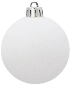 Vianočné gule 6cm 9ks Biele