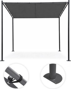 Zahradní pergola Lowa 3x3 m šedá/černá