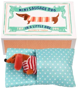 Plyšová hračka Mini Sausage Dog in a Little Box – Rex London