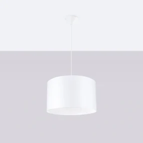 Závesné svietidlo Nova, 1x biele textilné tienidlo, (fi 40 cm)