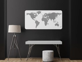 drevko Dizajnová nástenná 3D mapa sveta Rozmer obrazu: 45 x 89 cm, Farba dekorácie: Čierna