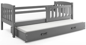 Posteľ s prístelkou KUBO 2 190x90 grafit
