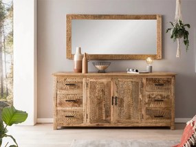 furniture-nabytek.cz - Masívny príborník Mumbai z mangového dreva, lakovaný, hnedý – 180×42×80 cm