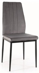 Jedálenská stolička Atom Velvet, sivá