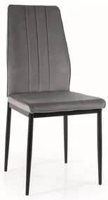 Jedálenská stolička Atom Velvet, sivá