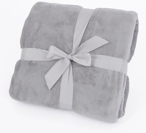 Detská deka do postieľky mikroplyš Exclusive 80 × 100 cm – Laura svetlo sivá