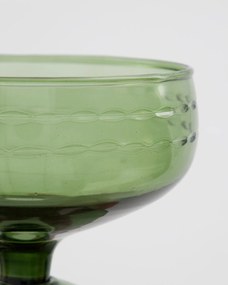 House Doctor Sklenený pohár na dezerty Vintage Green