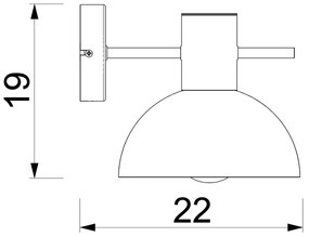Nástenná lampa ESTATE MINI 1xE27/15W/230V modrá