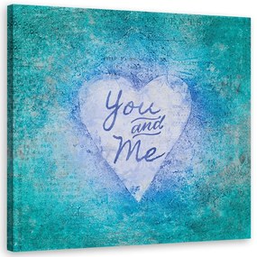 Gario Obraz na plátne Nápis Blue You and Me - Andrea Haase Rozmery: 30 x 30 cm