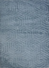 Koberec Zen Garden 2401 BLUE – modrý obdĺžnikový so vzorom Rozmer: 60x100 cm