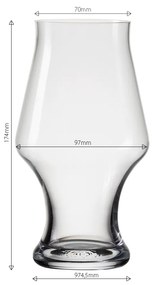 Poháre na pivo 500 ml set 4 ks - Univers Glas Lunasol - 321973