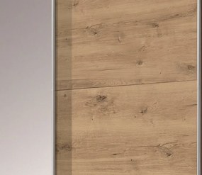 Šatníková skriňa Brüssel, doskový dub / zrkadlo