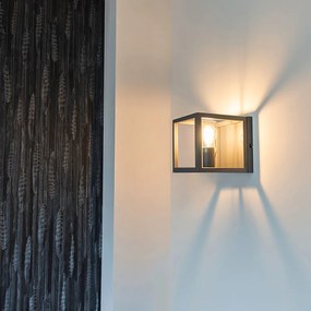 Nástenná lampa klietka tmavo sivá