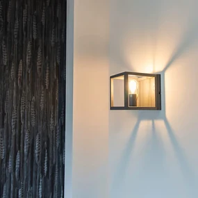 Nástenná lampa klietka tmavo sivá