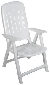 Umelohmotná záhradná stolička - biela