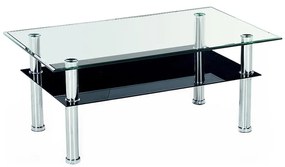 Konferenčný stolík YOLANDA 50x103 cm číra/chróm