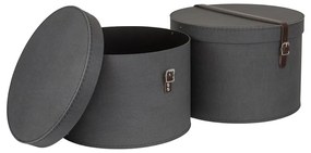 Súprava 2 čiernych škatúľ Bigso Box of Sweden Rut
