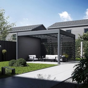 Bioklimatická pergola INTRO DUO 4x4m, hliník, voľne stojaca