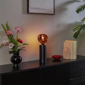 Moderná stolná lampa čierna 24 cm - Cylinder