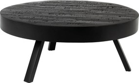 WL-Living Suri okrúhly stôl do obývačky - Čierna, 74 cm