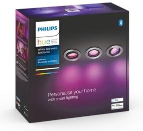 Philips - SADA 3x LED RGB Stmievateľné podhľadové svietidlo Hue 1xGU10/5,7W/230V