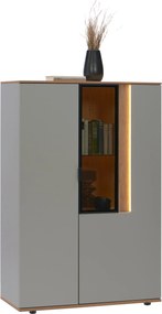 XXXLutz VYSOKÁ KOMODA, farba duba, svetlosivá, 92,9/136,6/42 cm Dieter Knoll - Komody - 001770000720